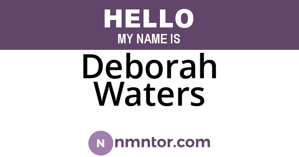 Deborah Waters