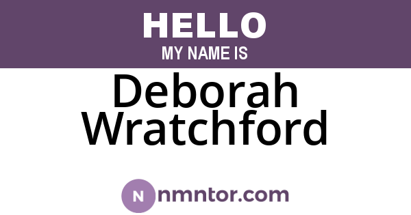 Deborah Wratchford
