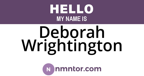 Deborah Wrightington