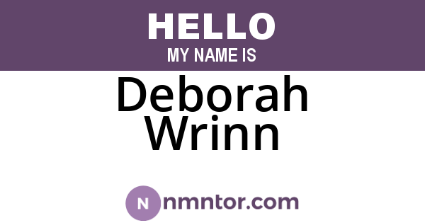 Deborah Wrinn