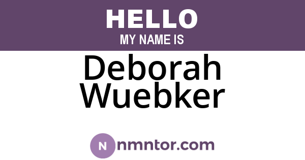 Deborah Wuebker