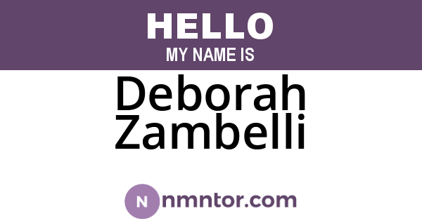 Deborah Zambelli