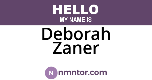 Deborah Zaner