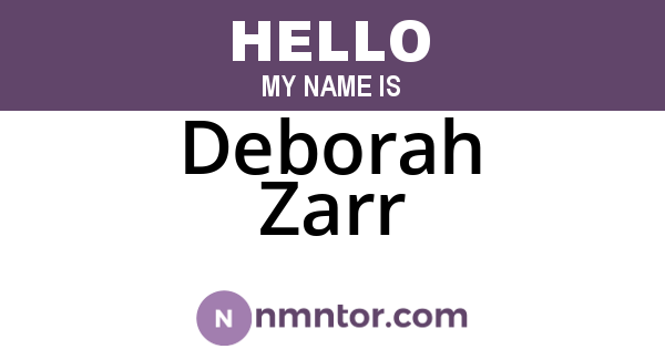 Deborah Zarr