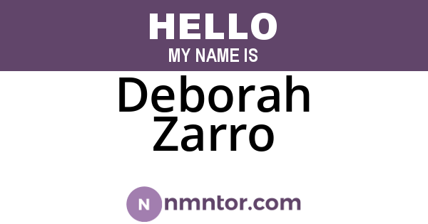 Deborah Zarro