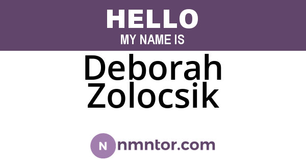 Deborah Zolocsik