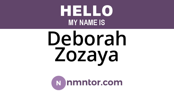 Deborah Zozaya