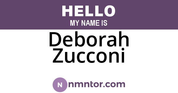 Deborah Zucconi