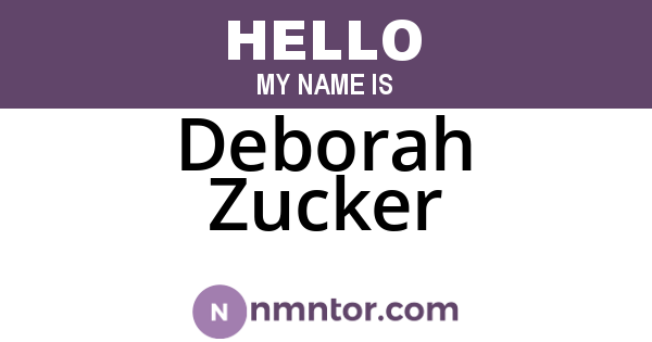 Deborah Zucker