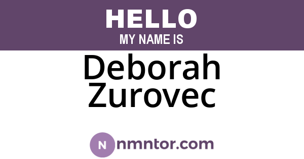 Deborah Zurovec