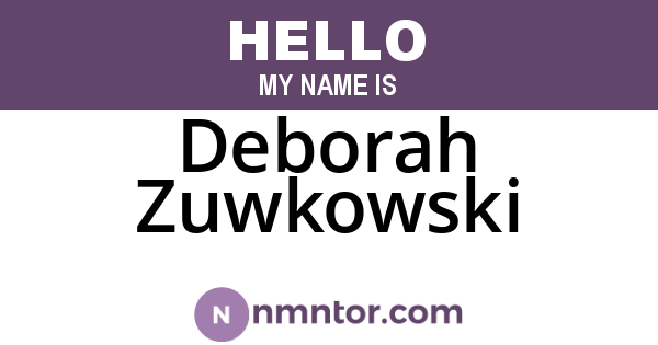 Deborah Zuwkowski