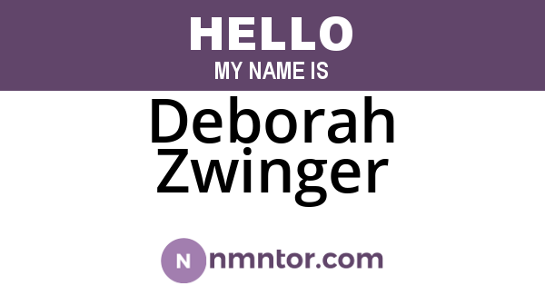 Deborah Zwinger