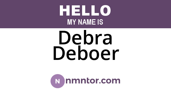 Debra Deboer