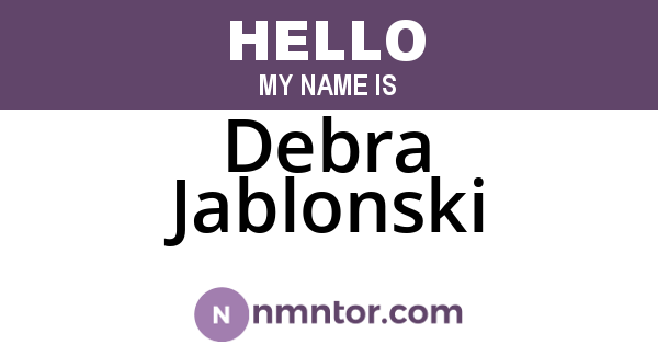 Debra Jablonski