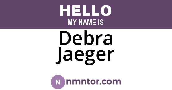 Debra Jaeger