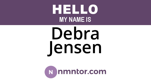 Debra Jensen