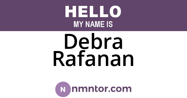 Debra Rafanan