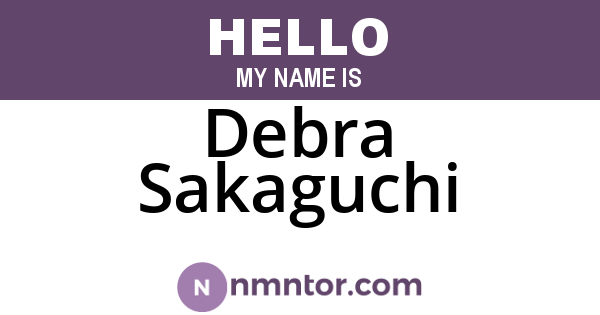 Debra Sakaguchi