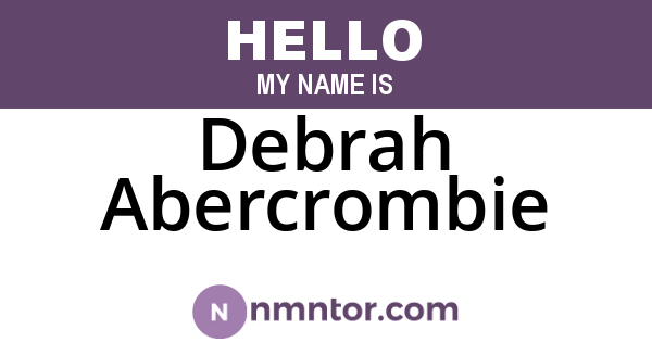 Debrah Abercrombie
