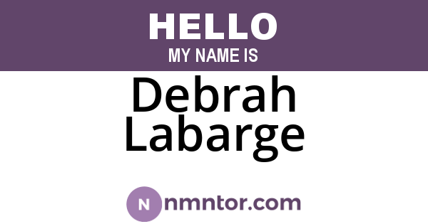 Debrah Labarge