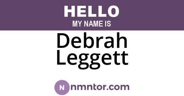 Debrah Leggett