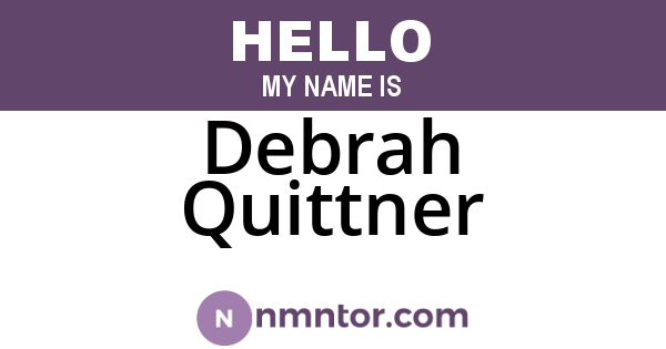 Debrah Quittner