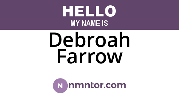Debroah Farrow