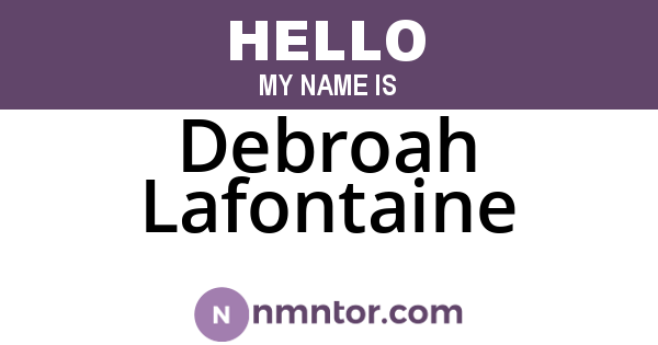Debroah Lafontaine