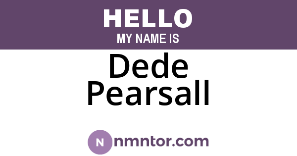 Dede Pearsall