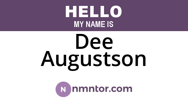 Dee Augustson