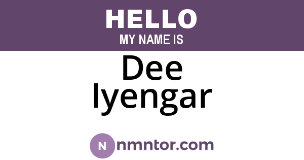 Dee Iyengar