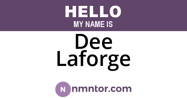 Dee Laforge