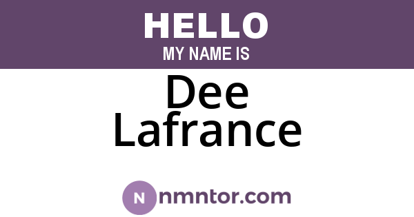 Dee Lafrance