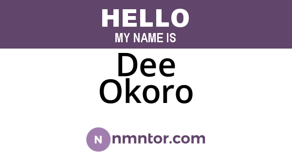 Dee Okoro