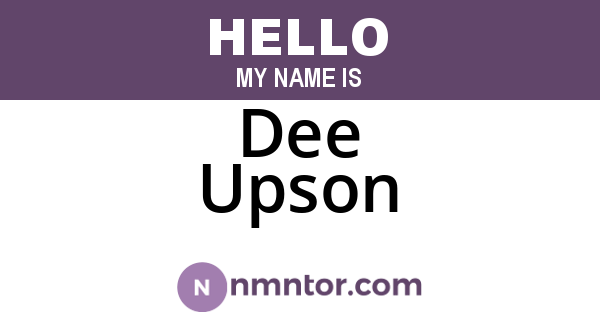 Dee Upson