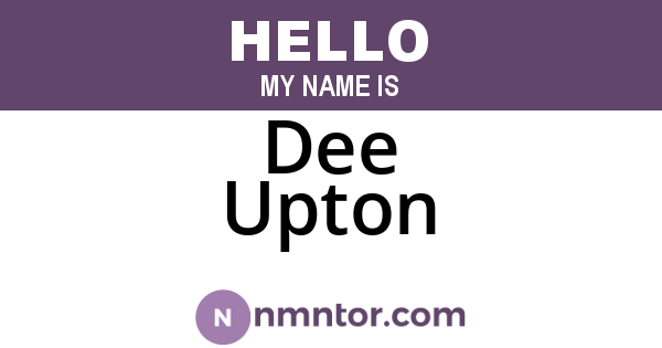 Dee Upton