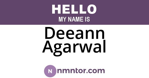 Deeann Agarwal