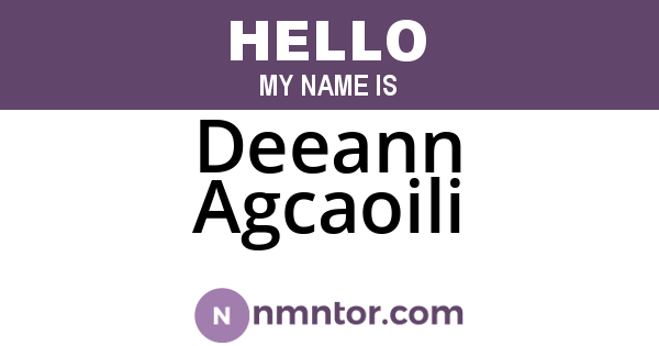 Deeann Agcaoili