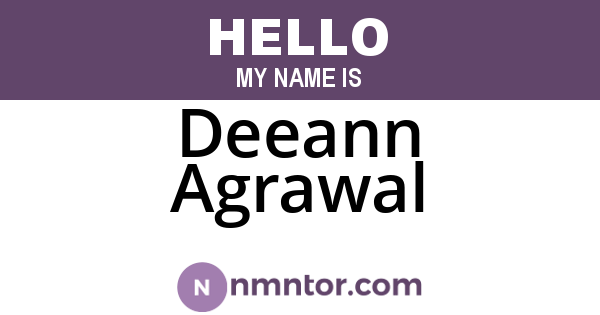 Deeann Agrawal