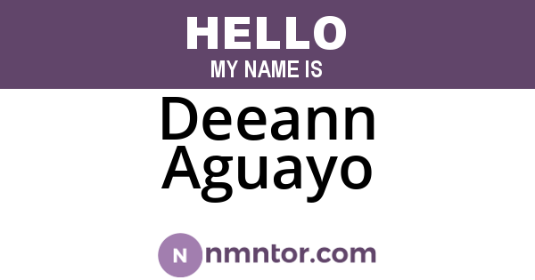 Deeann Aguayo