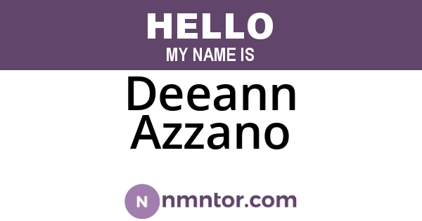 Deeann Azzano