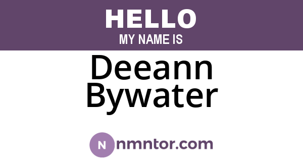 Deeann Bywater