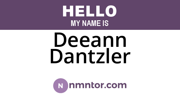 Deeann Dantzler