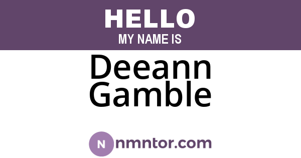 Deeann Gamble
