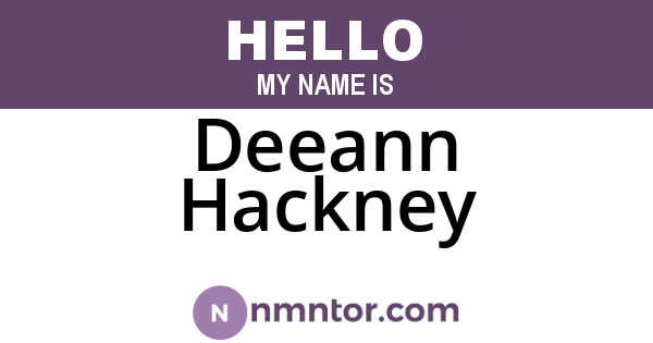 Deeann Hackney