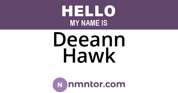 Deeann Hawk