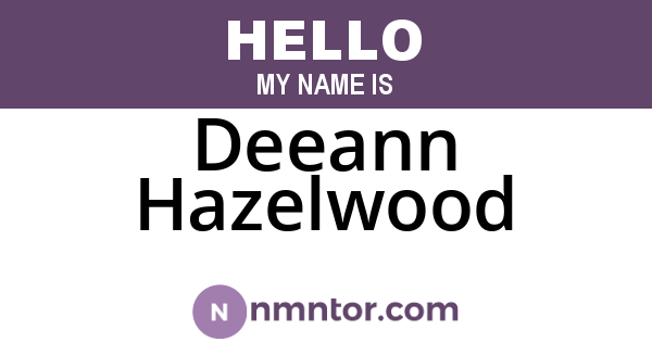 Deeann Hazelwood