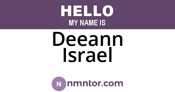 Deeann Israel