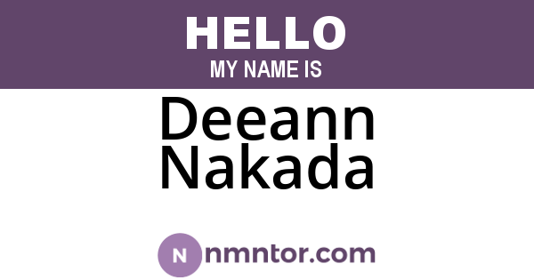 Deeann Nakada