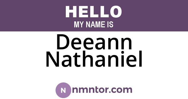 Deeann Nathaniel